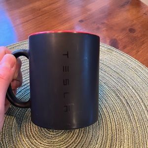 Tesla Coffee Mug Black and Red